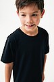 Iqoniq Koli kids lightweight recycled cotton t-shirt, black