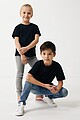 Iqoniq Koli kids lightweight recycled cotton t-shirt, black