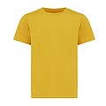 Iqoniq Koli kids lightweight recycled cotton t-shirt, ochre yellow