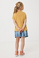Iqoniq Koli kids lightweight recycled cotton t-shirt, ochre yellow
