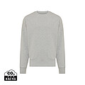 Iqoniq Kruger relaxed recycled cotton crew neck, heather grey, size XXS