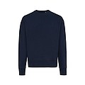 Iqoniq Kruger relaxed recycled cotton crew neck, navy, M