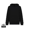 Iqoniq Yengo kids recycled cotton hoodie with sidepockets, black, size 7/8
