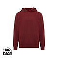 Iqoniq Yengo recycled cotton hoodie with sidepockets, burgundy, size L