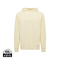 Iqoniq Yengo recycled cotton hoodie with sidepockets, cream yellow, size XXS