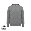 Iqoniq Yengo recycled cotton hoodie with sidepockets, light heather anthracite, size XXS
