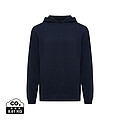 Iqoniq Yengo recycled cotton hoodie with sidepockets, navy, size XXS