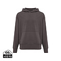 Iqoniq Yoho recycled cotton relaxed hoodie, anthracite, size XXS