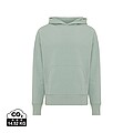 Iqoniq Yoho recycled cotton relaxed hoodie, iceberg green