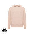 Iqoniq Yoho recycled cotton relaxed hoodie, peach nectar, size XXS