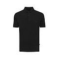 Iqoniq Yosemite recycled cotton pique polo, black, M