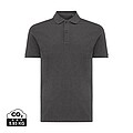 Iqoniq Yosemite recycled cotton pique polo, heather anthracite
