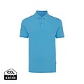 Iqoniq Yosemite recycled cotton pique polo, tranquil blue