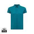 Iqoniq Yosemite women recycled cotton pique polo, verdigris, size M