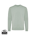 Iqoniq Zion recycled cotton crew neck, iceberg green, size XXS