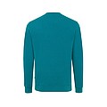 Iqoniq Zion recycled cotton crew neck, turquoise, M