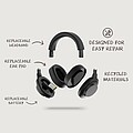 Irvine RCS recycled and repairable ANC wireless headphone, black