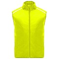 Jannu unisex lightweight running bodywarmer, fluor yellow, size S