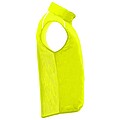 Jannu unisex lightweight running bodywarmer, fluor yellow, size S
