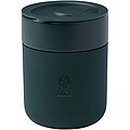 Java 330 ml ceramic tumbler with silicone wrap and plastic lid, green