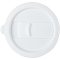 Java 330 ml ceramic tumbler with silicone wrap and plastic lid, white