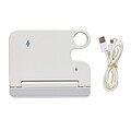 Joltz RCS recycled plastic dual 15W charger with iWatch slot, white