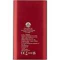 Juice 4000 mAh Type-C recycled aluminium wireless power bank, red