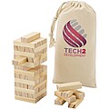 Jumble wooden toppling tower game, natural