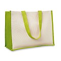 Jute and canvas shopping bag
