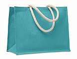 Jute bag with cotton handle
