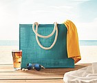 Jute bag with cotton handle