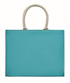Jute bag with cotton handle