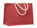 Jute bag with cotton handle