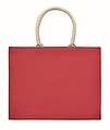 Jute bag with cotton handle