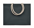 Jute bag with cotton handle