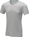 Kawartha short sleeve mens GOTS organic V-neck t-shirt, grey melange, XXL
