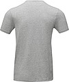 Kawartha short sleeve mens GOTS organic V-neck t-shirt, grey melange, XXL