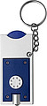Key holder with coin (€0.50 size)Blue
