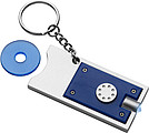 Key holder with coin (€0.50 size)Blue