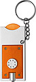 Key holder with coin (€0.50 size)Orange