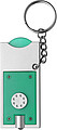 Key holder with coin (€0.50 size)Pale green