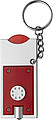 Key holder with coin (€0.50 size)Red