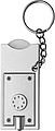Key holder with coin (€0.50 size)Silver