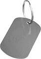 Key ring metal plate, grey
