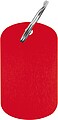 Key ring metal plate, red