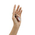 Key ring, red, silver
