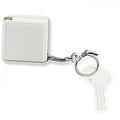 Key ring w/ flexible ruler, white