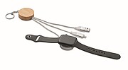 Key ring with 4 in 1 60W cable, white