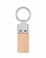 Key ring with rubber wood, wood