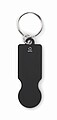 Key ring with trolley token, black